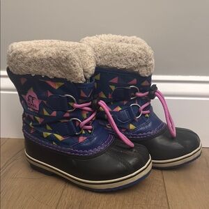 Sorel Black and Blue Rain & Snow Boots with Insulated Waterproof Design